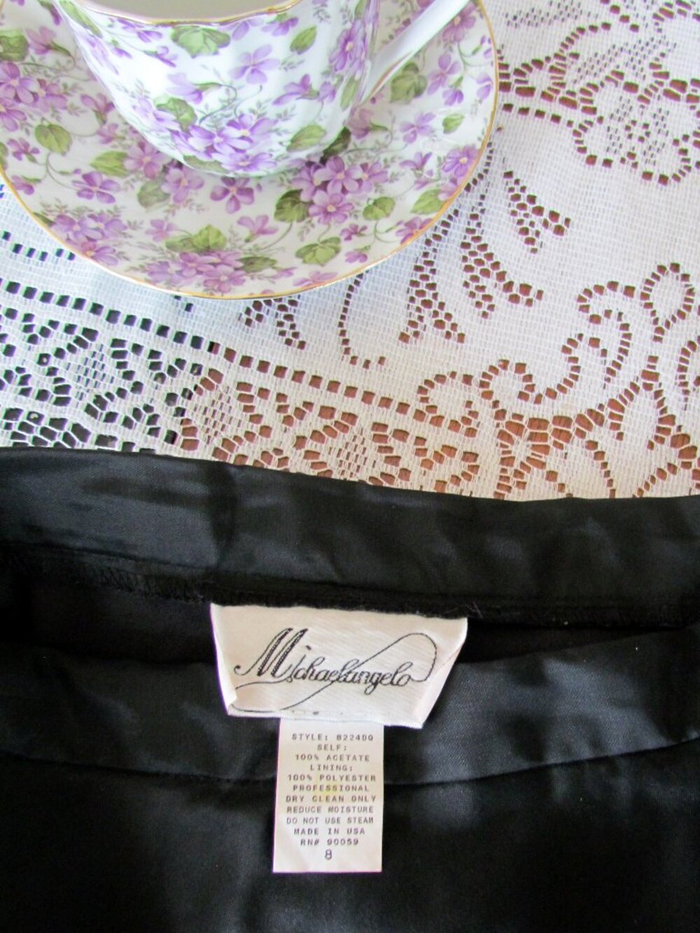 LONG BLACK SKIRT, 8, MICHAELANGELO ELEGANT MAXI for EVENING & VICTORIAN COSTUMES - Picture 4 of 4